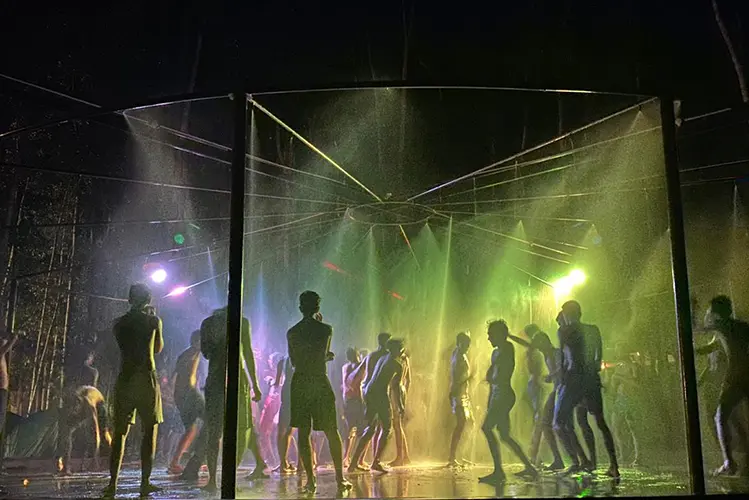 Panoramic landscape view of Dew Drops Resort nestled in Western Ghats forest