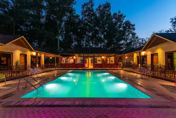 Complete resort facilities and adventure activity showcase at Dew Drops Resort